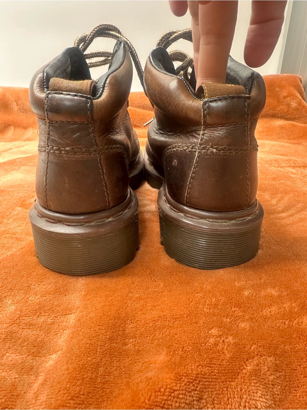 Vintage Dr. Martens 8287 Brown Leather Lace-Up Ankle Boots Size 4 - Picture 7 of 8